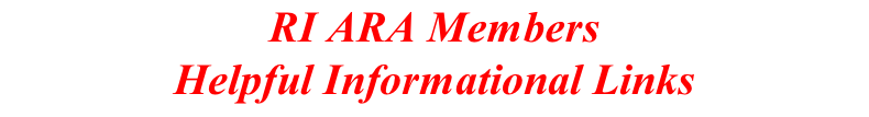 RI ARA Members Helpful Informational Links